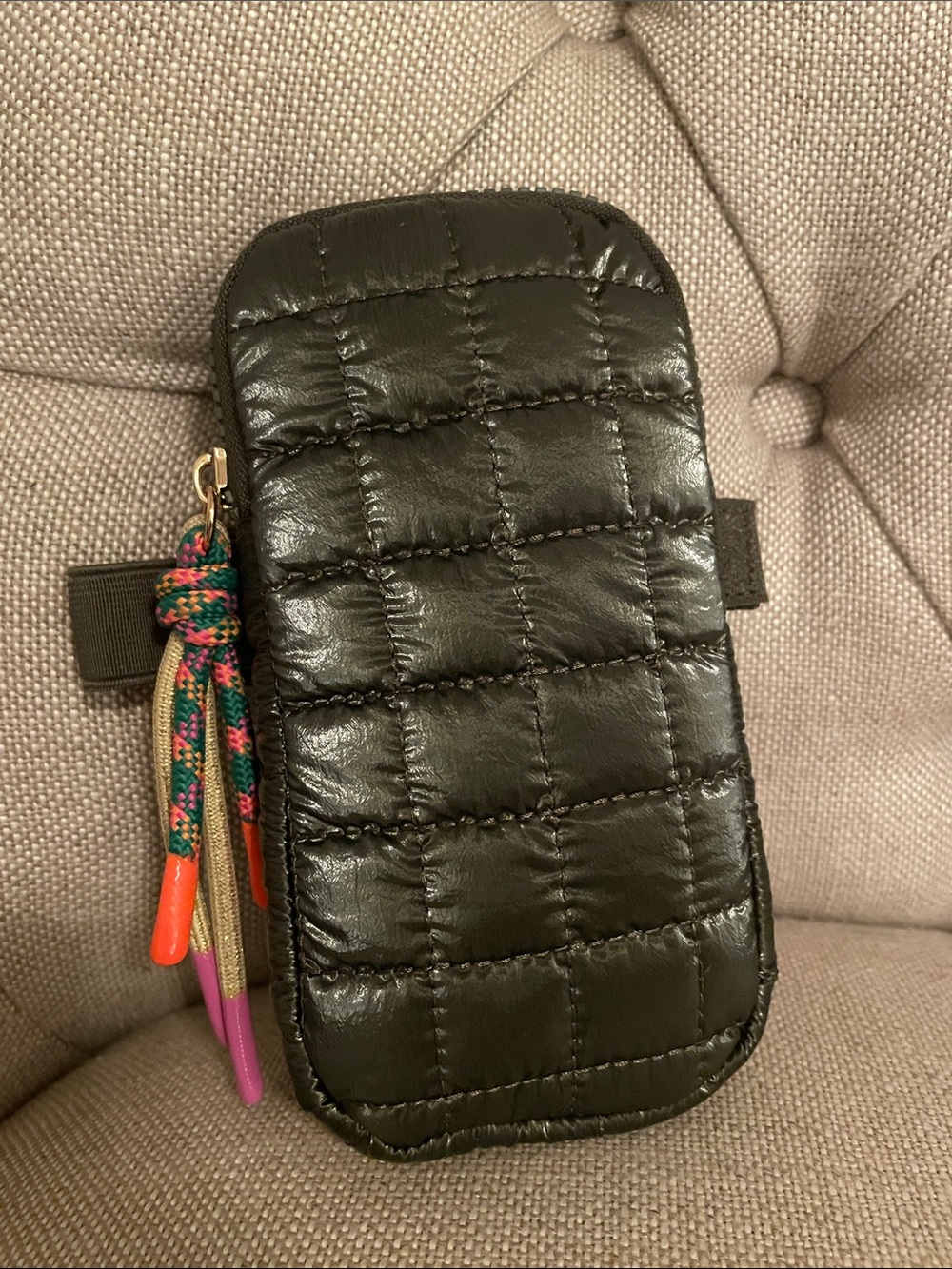 Shiraleah Olive Quilted Water Bottle Fanny Pack Phone Pouch